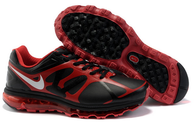 Nike Air Max 2012 Leather With Black Red - Click Image to Close